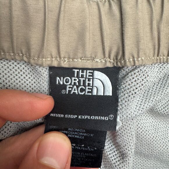 The North Face Class V Belted Cargo Shorts Mens Large Khaki Brown Outdoor Hike - Picture 10 of 16